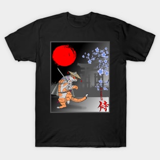 cat, Neko samurai T-Shirt